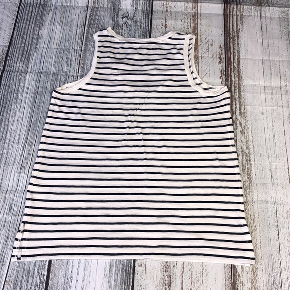 Madewell Blue And White Stripped Tank-Top Size XXS - Picture 5 of 6
